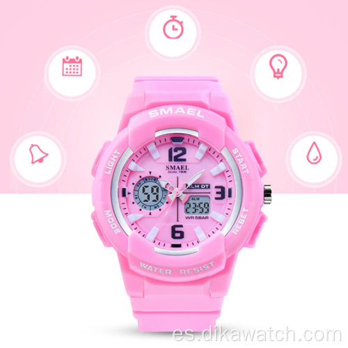 SMAEL Marca Moda Mujer Relojes deportivos LED Digital